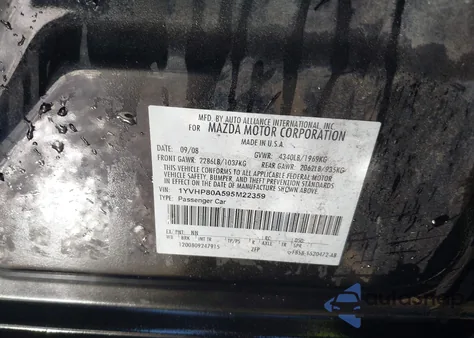 2009 Mazda Mazda6 I Sv from USA, damaged, VIN 1YVHP80A595M22359